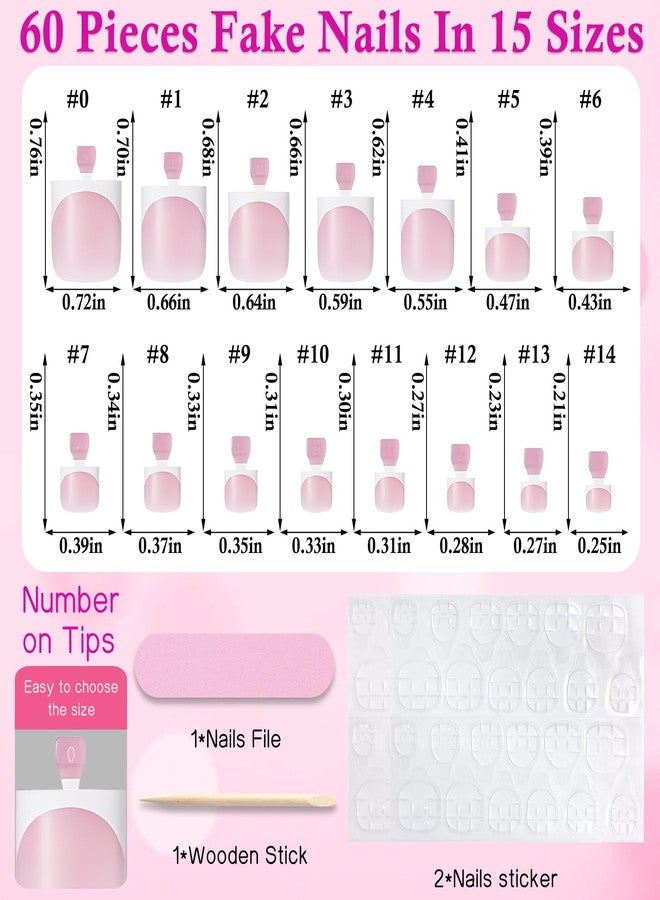 LuckForever 60pc White French Tip Press on Nails Medium & Square Fake Toenails Kit, Square Nails Press ons Toenails Women French Acrylic Toenail Medium Glue Nails Toenail Tips Toe Fake Nail with Tabs File - Image 2